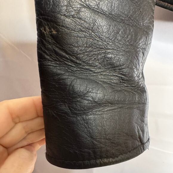 Flying Biker Oakwood Leather Motorcycle Jacket Women L Black Red Thinsulate - Picture 3 of 16